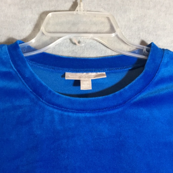 WOMAN WITHIN Comfy Cozy Snuggly Warm Oversized Relaxed Fit Rich Velour Sweater - Picture 3 of 16